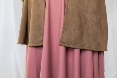 Long Faux Suede Vest