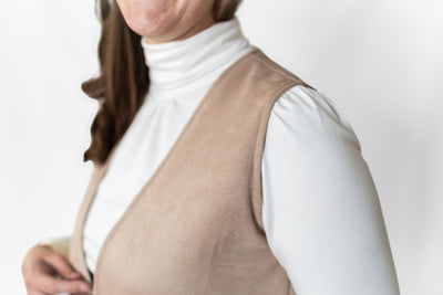 Long Faux Suede Vest